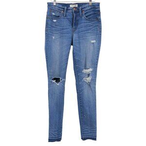 Madewell High Rise Skinny Jeans Womens 28 Blue Grunge Punk Edgy Rock Rugged Alt